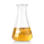 Laboratory flask containing clay stabilizer chemical used in oil and gas industry to prevent clay swelling and fines migration.