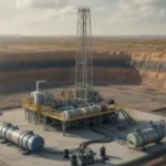 Hydraulic fracturing site with fluid tanks and equipment for pH buffering and fluid stability in oilfield operations