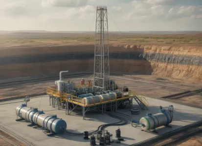 Hydraulic fracturing site with fluid tanks and equipment for pH buffering and fluid stability in oilfield operations